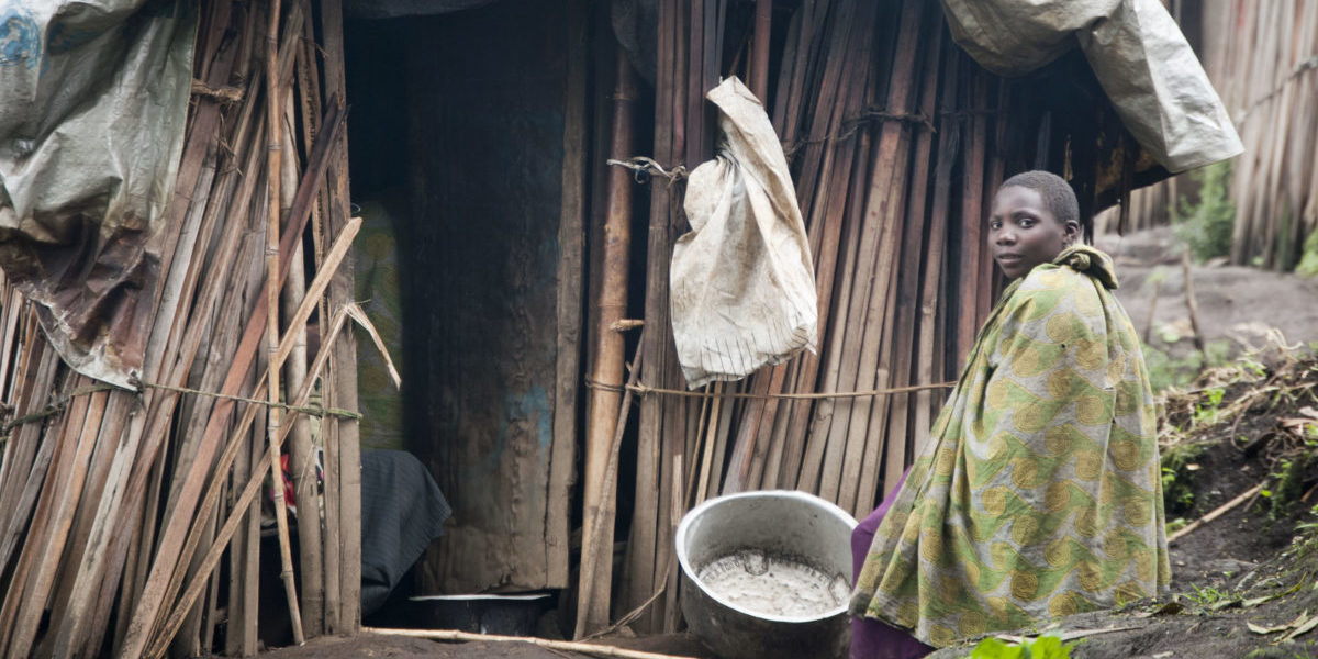 IDP girl in Mokoto camp, eastern DRC.